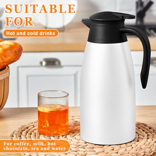Norme 2 Pcs Thermal Coffee Carafe Creamer, Black, White, 68 oz - color: Black/White, size: 68 oz