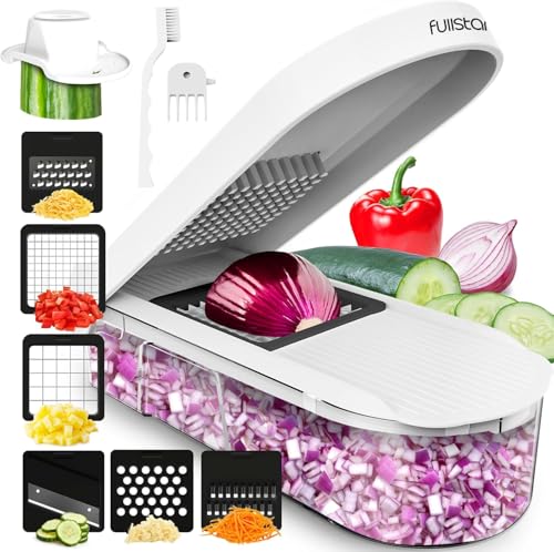 Fullstar Pro Core Vegetable Chopper & Mandoline Slicer, 6-in-1 Kitchen Tool - color: Full White, size: 6-in-1
