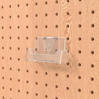 Marketing Holders 2 Pack Peg Board Business Card Holder for 3.5" x 2" Membership Reward Gift Cards Clear Acrylic Organizer Rack