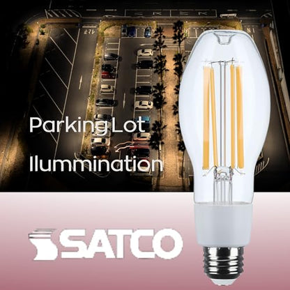 Satco S13180 13.5W LED HID Replacement Bulb, ED17, 2200K, Medium Base (E26), Clear Lens, 120-277V, Ballast Bypass, Enclosed Fixture Rated, High Lumen Output for Outdoor and Commercial Use (20 Pack)