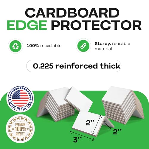 IDL Packaging Cardboard Edge Protectors 2 x 2 x 3" (100-Pack), 0.225" Thick - size: 2"x2"x3", 0.225"