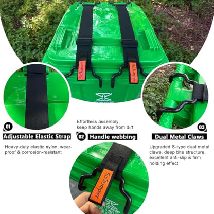 Trash Can Lid Lock Strap with Handle for Animals Proof & Windproof