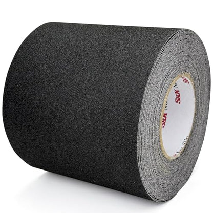 S&X Anti Slip Tape 6in x 60ft Grip Tape for Stairs, Ramps & Decks, Black - color: Black, size: 6" X 60'