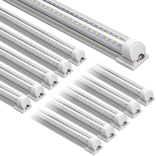 Barrina T8 LED Shop Lights 6FT, 60W 8500LM 5000K, High Output, 10 Packs - color: 5000K, size: 6ft-10 Packs