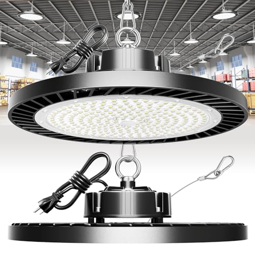 Super Bright 45000LM 300W High Bay Led Shop Lights For Garage Barn Shop - size: 300W-2Pack-High-Bay-Light