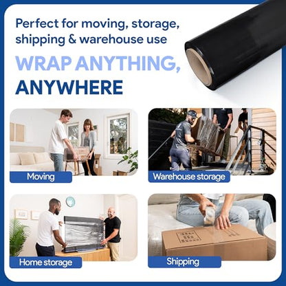 International Plastics Co. 18" Stretch Film/Wrap 80 Gauge 1500 feet, 1 Pack - color: Black, size: 1 Pack