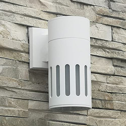 Outdoor Wall Lantern, Waterproof Exterior Lighting Fixture - color: Cylinder (White B)