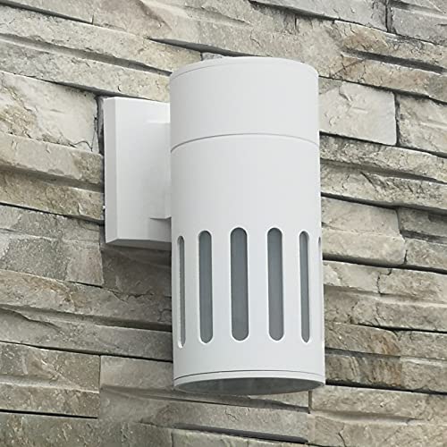 Outdoor Wall Lantern, Waterproof Exterior Lighting Fixture - color: Cylinder (White B)