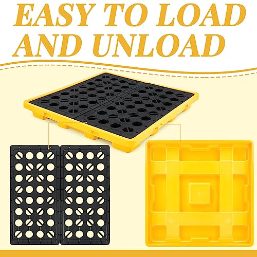 Thyle Spill Containment Platform with Drain Anti Slip Large Plastic Containment Tray Leakproof Detachable for Industrial Uses (1 Pcs,51 x 51 x 6 Inches) - size: 51 x 51 x 6 Inches