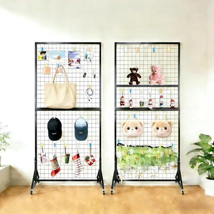 Starry 25 PCS Grid Wall Accessory Hooks Siding Clips to Hang Things Wall - color: Colorful