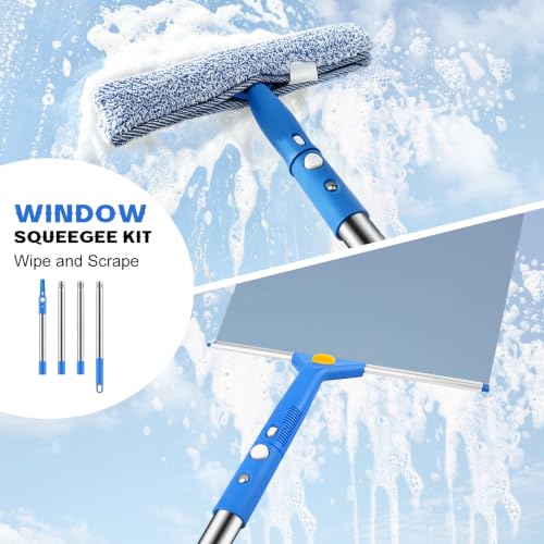 SetSail Window Cleaning Kit with Bucket 3 Gallon for Home Outdoor, Blue