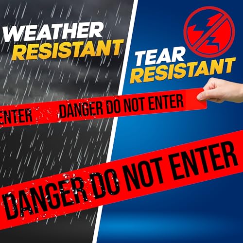 Halloween Decoration Danger Do Not Enter Tape 2 Pack, 3 in x 1000 ft - size: 2 Pack, style: Danger Do Not Enter