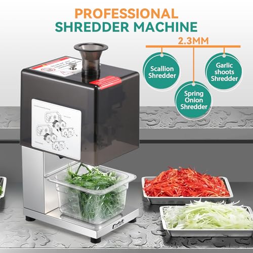 Newhai Commercial Scallion Shredder, 2.3mm Detachable Blade, Compact Design