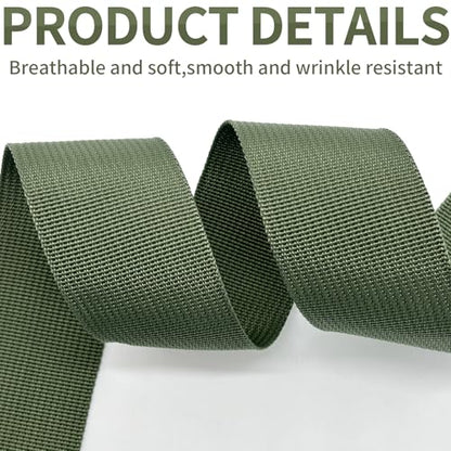 2" Olive Green Wide Webbing Straps 12yd for Lawn Chair & Sewing - color: Olive Green 14