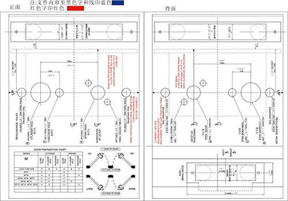Commercial Heavy Duty Mortise Lock Escutcheon Plate Handle Set for Entrance/Office Front Door F20 - color: Escutcheon Plate / Entry