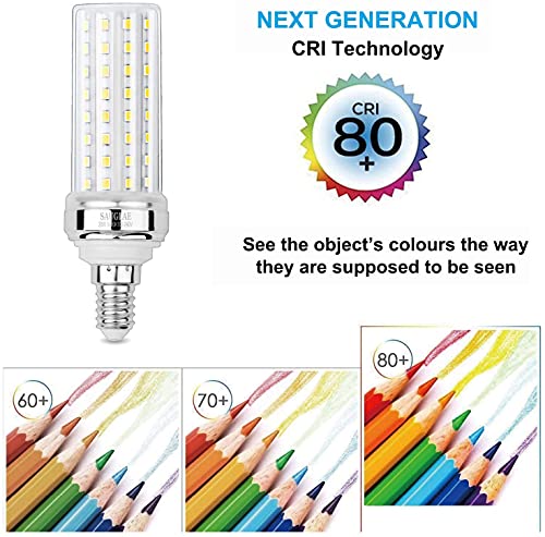 20W LED Corn Bulbs, 150W Incandescent Bulbs Equivalent, 3000K Warm White, Non-Dimmable, 2000Lm, E12 Small Edison Screw Light Bulbs, 3-Pack - color: Warm White E12