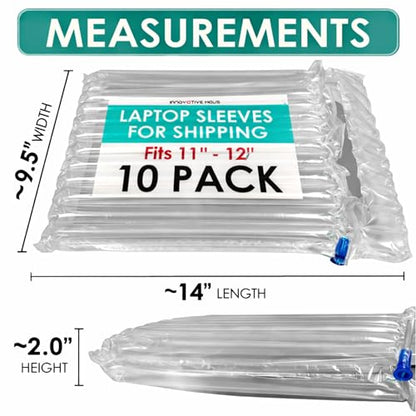 Innovative Haus Inflatable Laptop Protective Bags, 10 Pack, Fits 11-12 Inch - size: 10 Pack for 11" - 12" Laptop