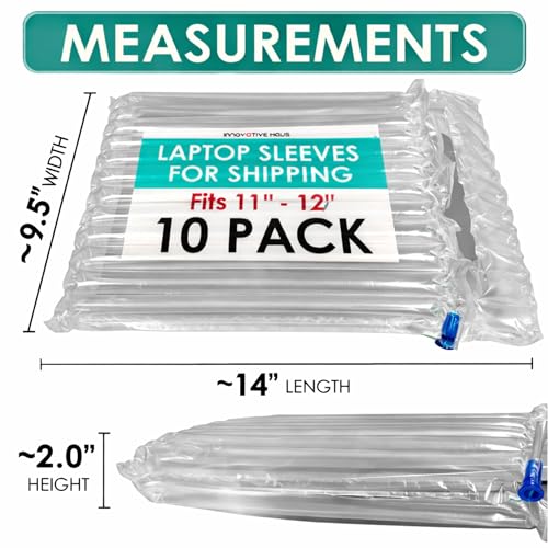 Innovative Haus Inflatable Laptop Protective Bags, 10 Pack, Fits 11-12 Inch - size: 10 Pack for 11" - 12" Laptop