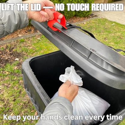 MAX Heavy Duty Trash Can Lock – Raccoon Proof Garbage Bin Lid Lock, Animal Resistant, Extreme Weather Polycarbonate, One-Hand Easy Use, No Drill Strap – Lock ONLY (Bin Not Included)