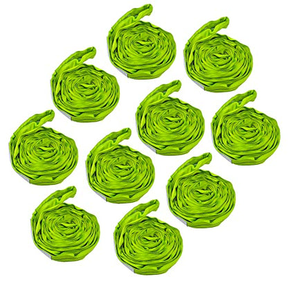 Green Polyester Endless Round Sling Heavy Duty Poly Lifting Sling 5300lbs Vertical Capacity, 9 Feet Length, Pack of 10 - size: 10 Pack