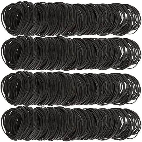 AIWOQI Rubber Bands Size #16 Black Elastic Rubber Band Small 600Pcs - color: Black