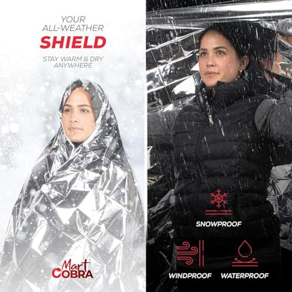 Emergency Blanket Mylar Thermal Space Survival Gear & Supplies 4-Pack Foil - color: Silver, size: 4 Pack