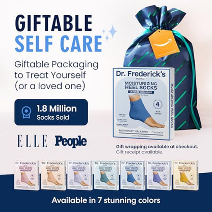Dr. Frederick's Original Fuzzy Heel Socks (Blue Haven) - color: Blue Haven
