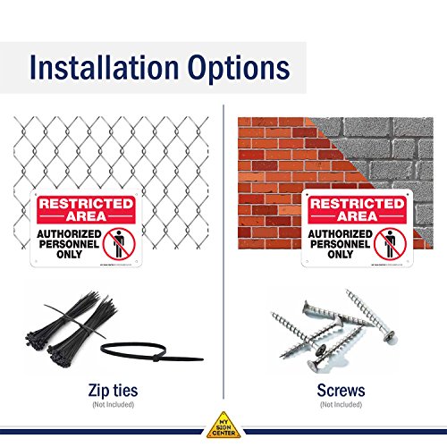 Restricted Area Authorized Personnel Only Sign- 10" X 7" - .040 Rust Free - size: 7x10 Aluminum