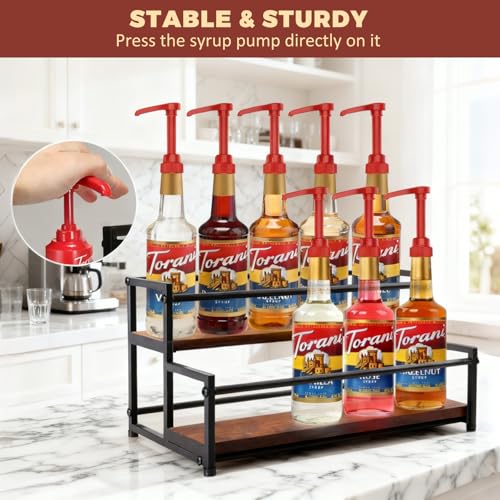 Coffee Syrup Rack Organizer, 2-Tier - color: 2-Tier