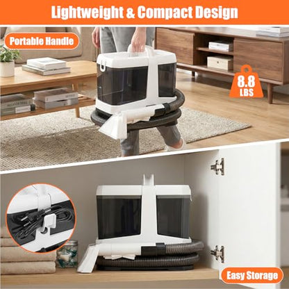 Foandbevi Carpet & Upholstery Cleaner Machine, 16KPa Spot Shampooer for Pet