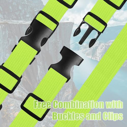 Polypropylene Webbing 1 Inch 1.5 Inch Nylon Webbing Straps Poly Strapping - color: Light Green, size: 1 inch x 10 yards