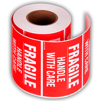 Kenco 3" X 5" Perishable Safe Handling Warning Stickers for Shipping and Packing - 500 Adhesive Labels Per Roll - size: 5 PACK