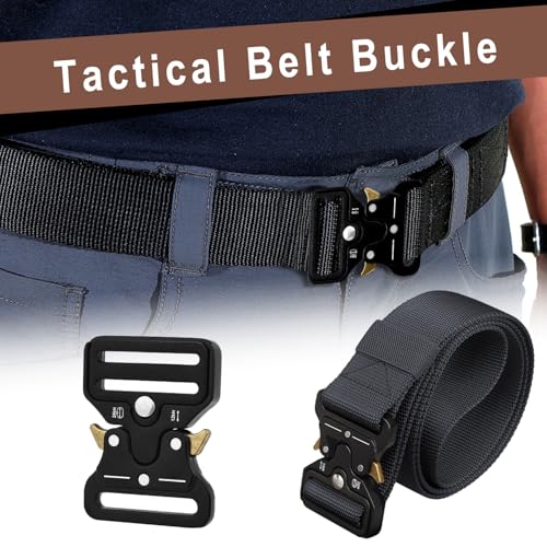 1-1/4 Inch Tactical Buckle Replacement, Metal Heavy Duty Tactical Belt Buckles for Webbing Nylon Strap, Dog Collar, Harness, Military Buckle Backpack Clip Hardware, Black - color: 03(1-1/4" Black Metal Buckle 1pcs)