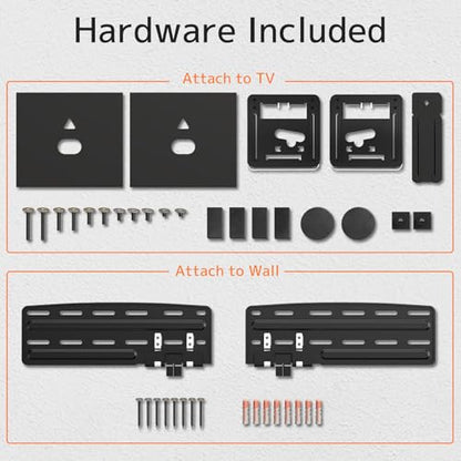 Ultra Slim TV Mount Slim Fit Wall Mount for 43 to 85 inch 2021 Samsung Neo QLED, Q SeriesTVs, Crystal UHD TVs, The Frame TV (excluding Q80A, AU7000), Hold up to 132 lbs, Max VESA 1200x800