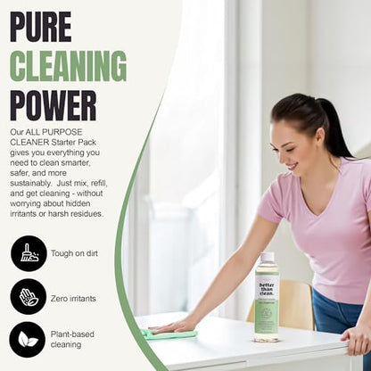 Unscented All Purpose Cleaner Concentrate - Plant-Based, Non-Toxic, Multi-Surface, Fragrance Free Cleaning Products - Pet Safe Cleaner - 8oz Makes 4 Bottles - style: Concentrate