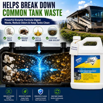 Black Diamond Stoneworks GET SERIOUS RV,Boat,Camper Chemical Toilet Holding Tank Treatment&Deodorizer.Works Faster Than Tablets or Packs in Grey&Black Water. Concentrated with Stress Relief Fragrance - size: 128 Fl Oz (Pack of 1)