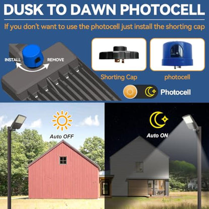 360W LED Parking Lot Light 2Pack: 250W/300W/360W Selectable, Shoebox Light