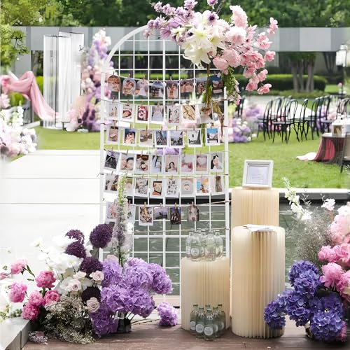 Aseem Metal Grid Wall Panels Display Stand White Movable 2x5.2FT, 1PCS - color: White, size: 5.2 FT