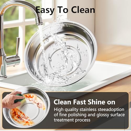 Chafing Dishes for Buffet with Glass Lid & Rolled-Edge 4 Pack 6QT, Gold