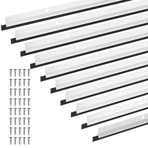 AMZNOVA Door Sweep Door Threshold Sweeper, 36in, White, 10Pack - color: White-10Pack