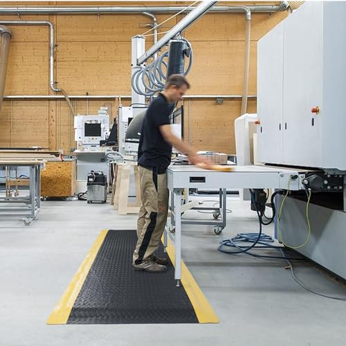 Nisorpa Anti Fatigue Mats Industrial 2' x 7' Ergonomic Standing Mat 15/16" Extra Thick Heavy Duty Commercial Diamond Plate Support Shop Floor Mat for Leg & Back Pain - size: 2' x 7'