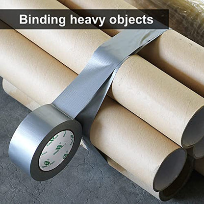 2 Pack Duct Tape Heavy Duty,9 Mil Thickness,2 Inches x 30 Yards,Strong Industrial Strength,Flexible,No Residue,Waterproof and Tear by Hand,Multi-Use for Indoor & Outdoor Repairs (Silver) - color: Silver