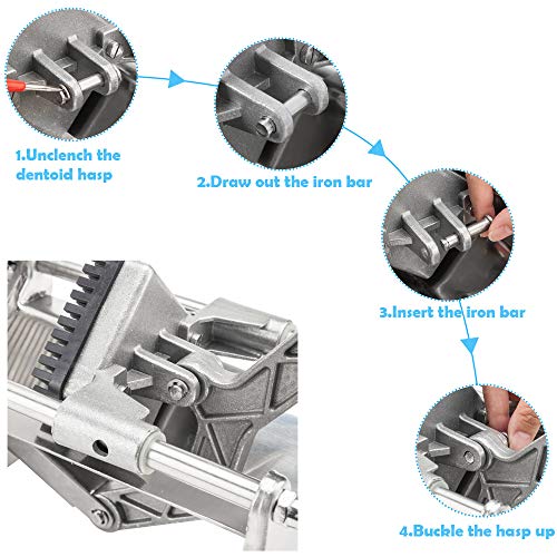 ROVSUN Commercial Vegetable Chopper French Fry Cutter Stainless Steel w/ 4 Sizes Blades, Fruit Potato Slicer, 1/2", 3/8", 1/4" & 8-Wedge Blades and Pusher Blocks for Restaurants, Home & Kitchen - size: Horizontal Style