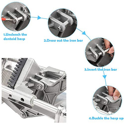 ROVSUN Commercial Vegetable Chopper French Fry Cutter Stainless Steel w/ 4 Sizes Blades, Fruit Potato Slicer, 1/2", 3/8", 1/4" & 8-Wedge Blades and Pusher Blocks for Restaurants, Home & Kitchen - size: Horizontal Style