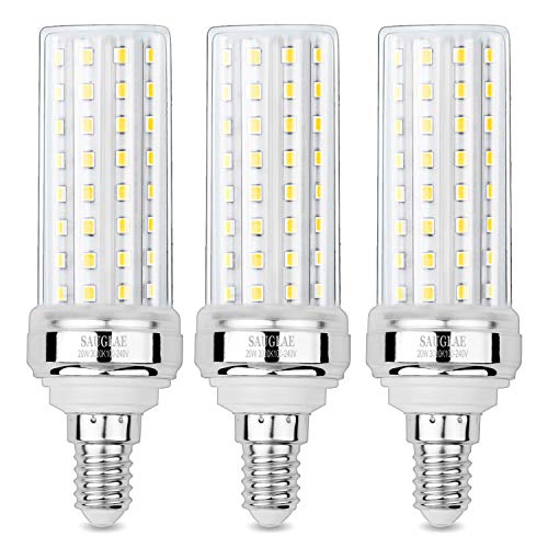 20W LED Corn Bulbs, 150W Incandescent Bulbs Equivalent, 3000K Warm White, Non-Dimmable, 2000Lm, E12 Small Edison Screw Light Bulbs, 3-Pack - color: Warm White E12