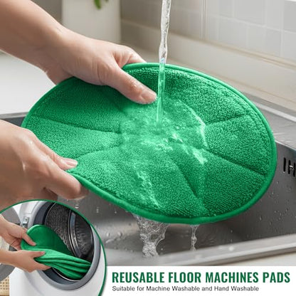4 Pack 12" Microfiber Carpet Bonnet Pads Compatible with Orbiter ORB550MC
