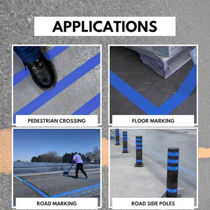 DuraMark RPT-750 Reflective Pavement Marking Tape, Blue, 3 in x 18 ft Roll - color: Blue, size: 3 Inch x 18 Ft