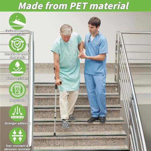 Oleitodh Anti-Slip Traction Tape, 4In x 60Ft, Glow-in-Dark Green Stripe - color: Luminescent, size: 4 in x 60 ft