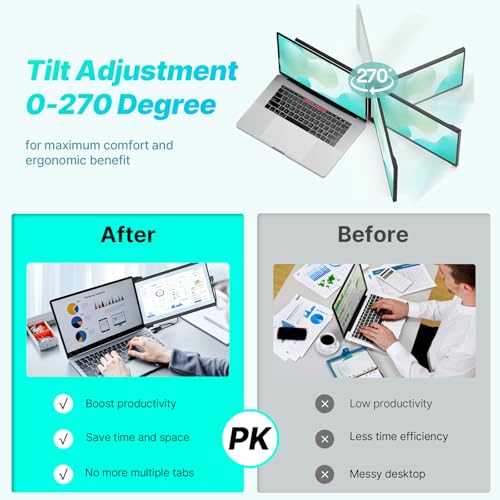 [2026 Upgrade] Mobile Pixels Duex Max DS 14.1'' Laptop Screen Extender - size: 14.1-inch