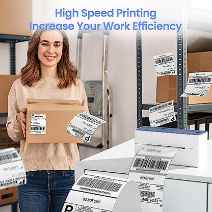 Phomemo Bluetooth Thermal Label Printer, 241BT Label Printer & 20Pcs Labels - color: Blue